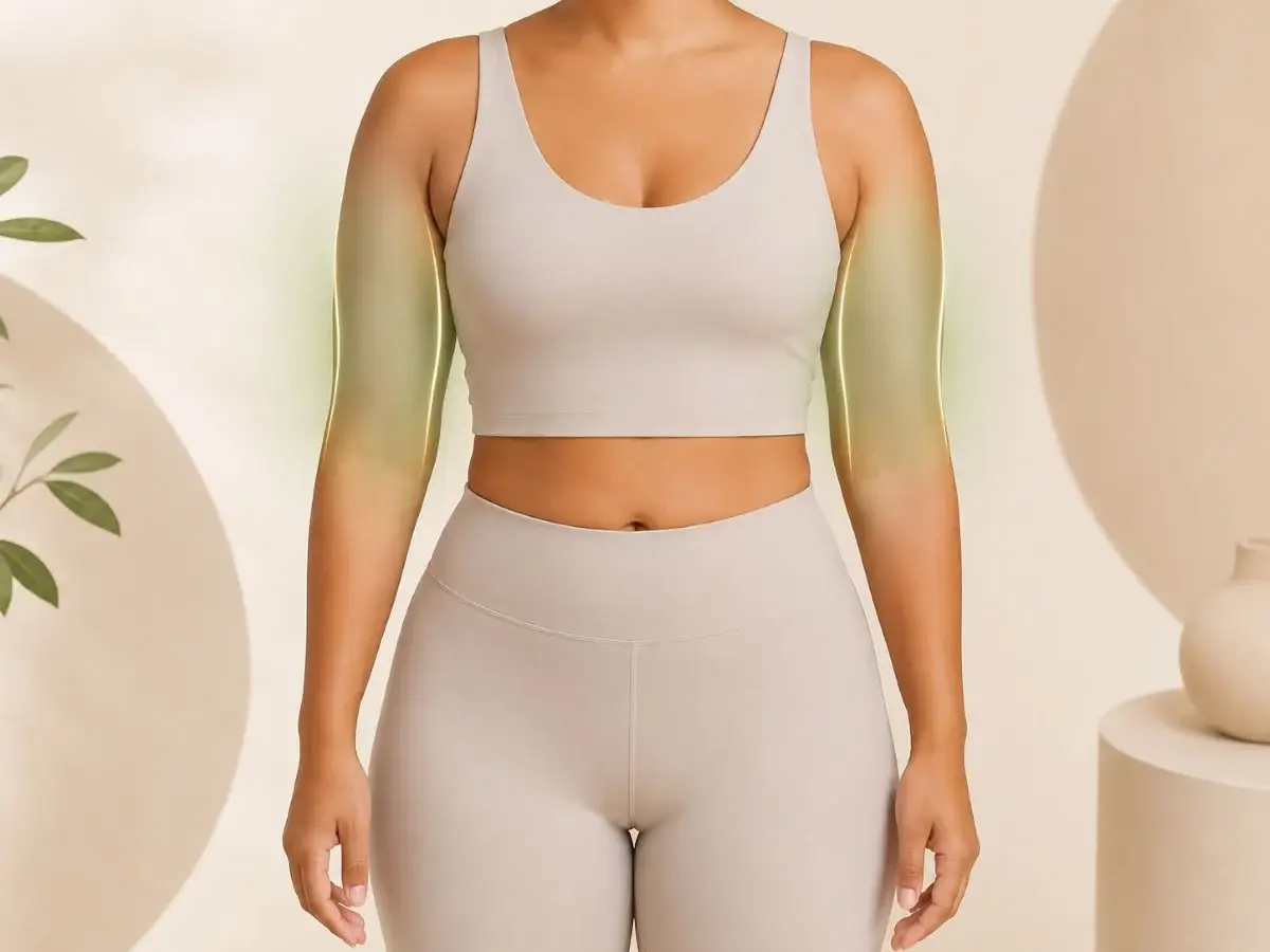 Both upper arms shown as one Stim Sculpt treatment area